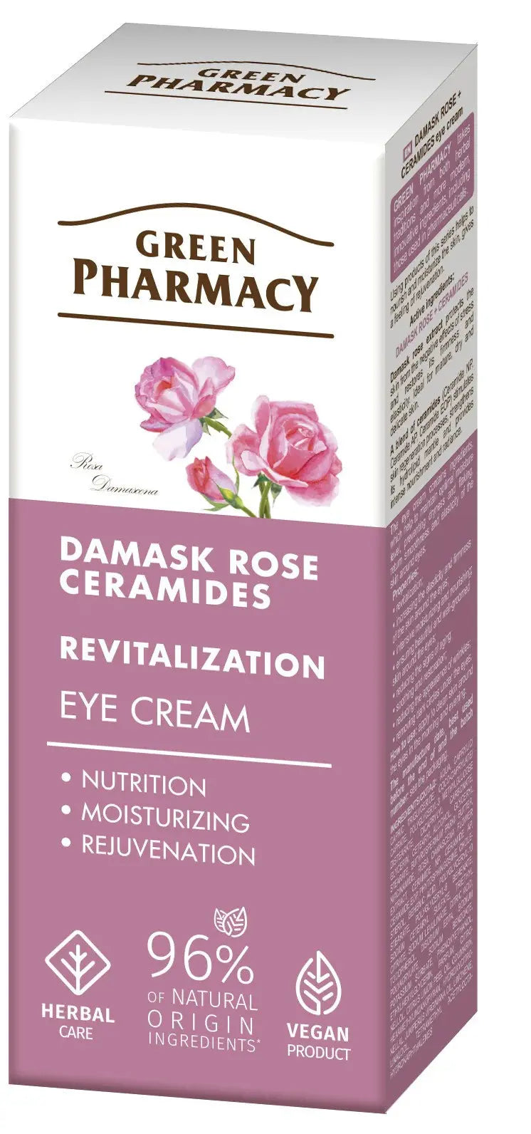 Green Pharmacy Damask Rose & Ceramides Revitalizing Eye Cream 15 ml GREEN PHARMACY