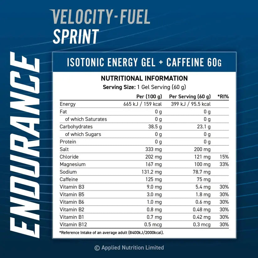 Applied Nutrition Endurance Sprint Gel With Caffeine - 60 ml Applied Nutrition