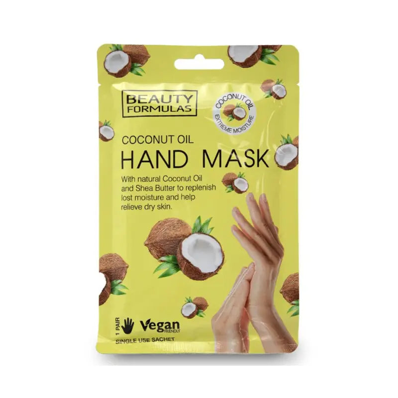 BEAUTY FORMULAS Hand Mask for hands with coconut oil - 1 pair BEAUTY FORMULAS