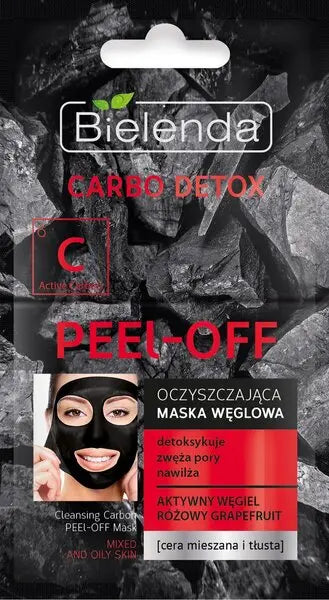 compare product BIELENDA CARBO DETOX Black Charcoal Peel-Off Purifying Mask 2 x 6 g