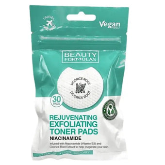 compare product Beauty Formulas Exfoliating Toner Pads with Niacinamide – 30 pcs
