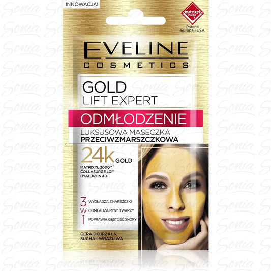 EVELINE Gold Lift Expert Luxury 3-in-1 Anti-Wrinkle Mask 7 ml Eveline