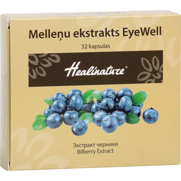 HEALINATURE Bilberry ekstrakts Eyewell 32 caps Unifarma Herbals