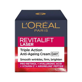 compare product LOREAL Revitalift Laser kolmekordse toimega vananemisvastane päevakreem 50 ml