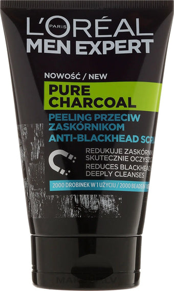 compare product L’Oréal Men Expert Pure Charcoal пилинг против черных точек 100 ml