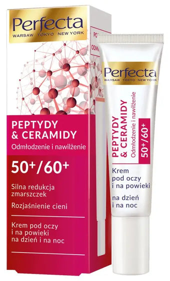 compare product PERFECTA Peptides & Ceramides 50+/60+ silmakreem – intensiivne kortsude vähendamine ja kirgastamine 15 ml