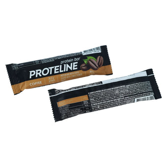 compare product PROTELINE - Протеиновый батончик с кофе, глазированный кондитерской глазурью (40 г)