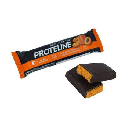 PROTELINE - Protein bar with dried apricots glazed with confectionery glaze (80g) PROTELINE