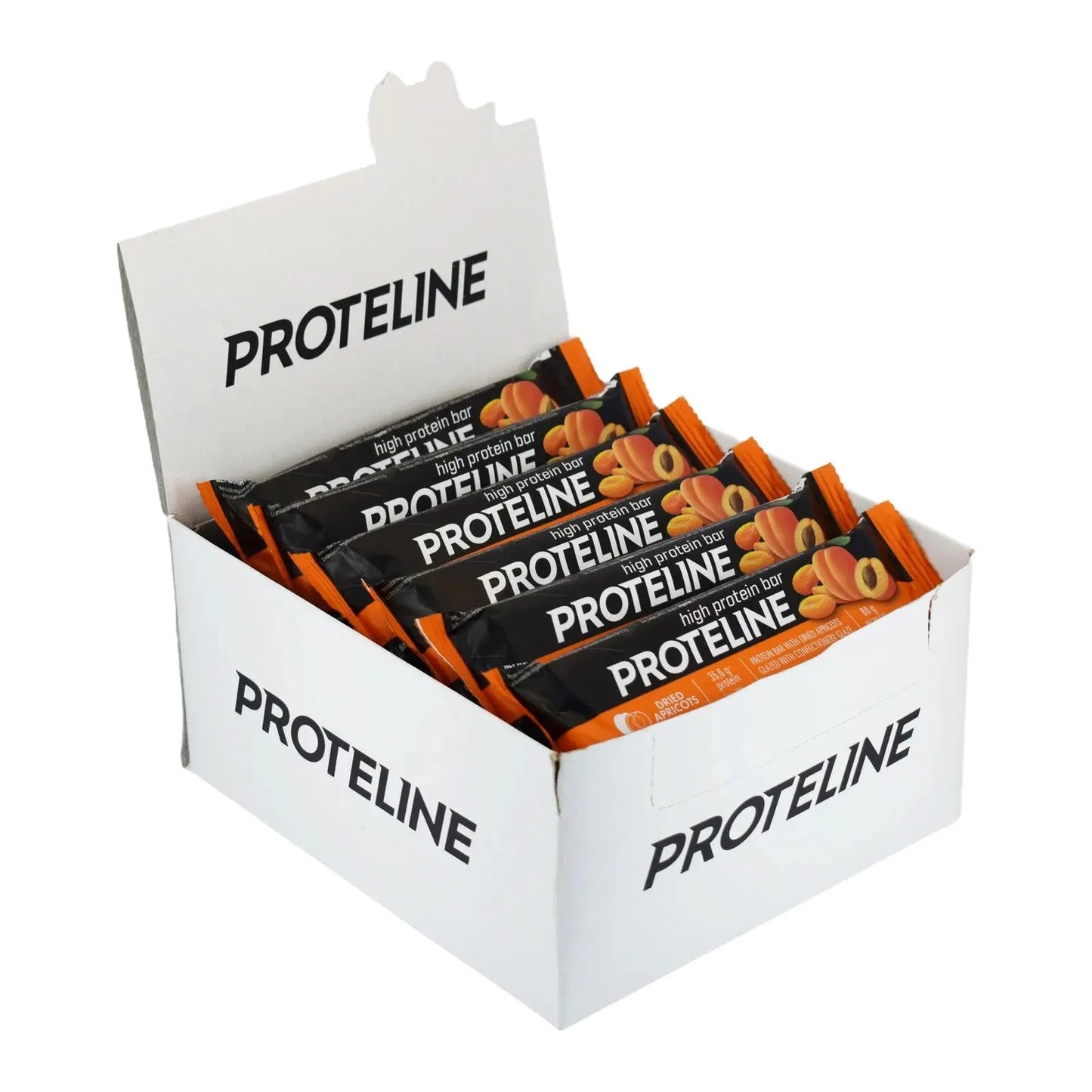 PROTELINE - Protein bar with dried apricots glazed with confectionery glaze (80g) PROTELINE