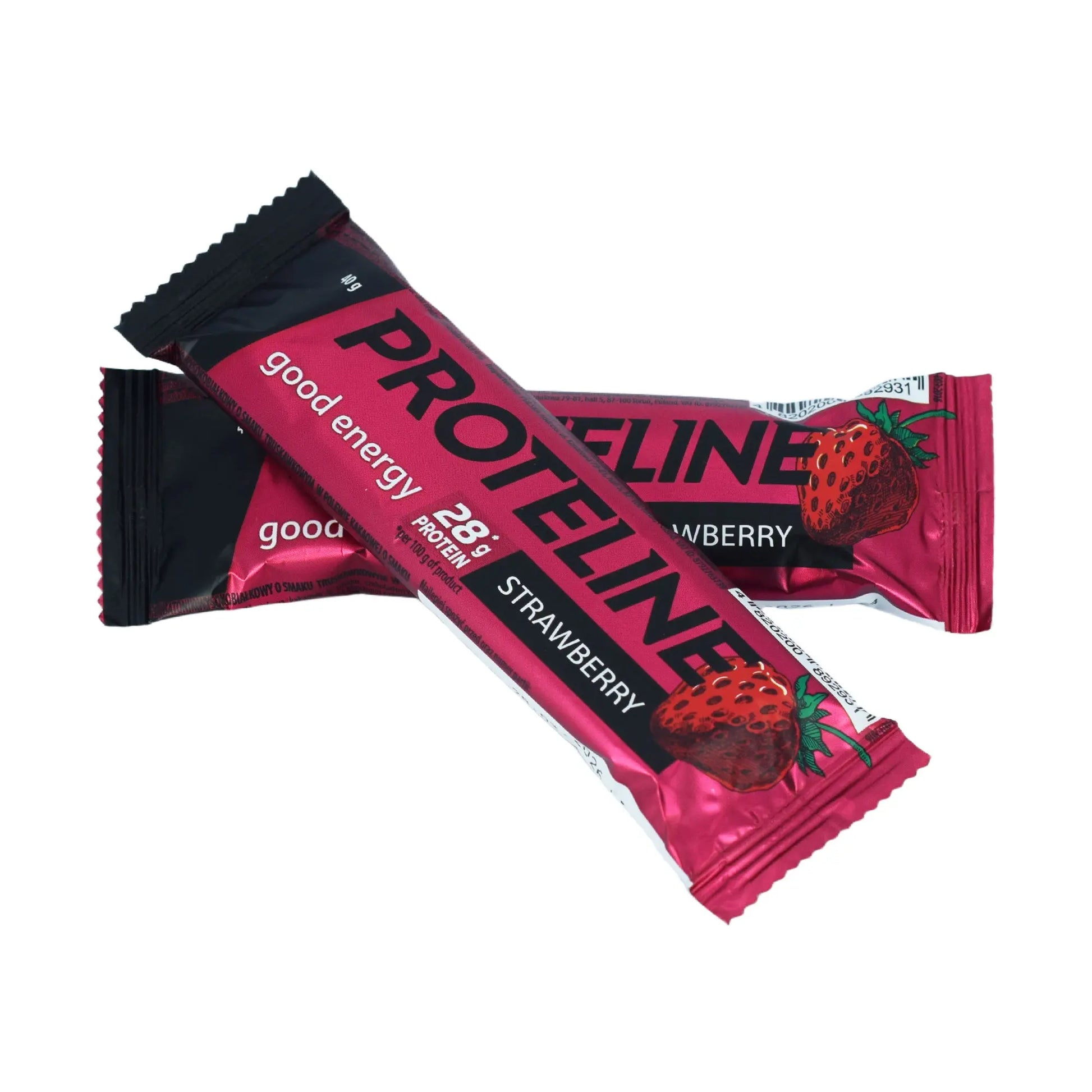 PROTELINE - Strawberry flavored protein bar with confectionery glaze (40g) PROTELINE