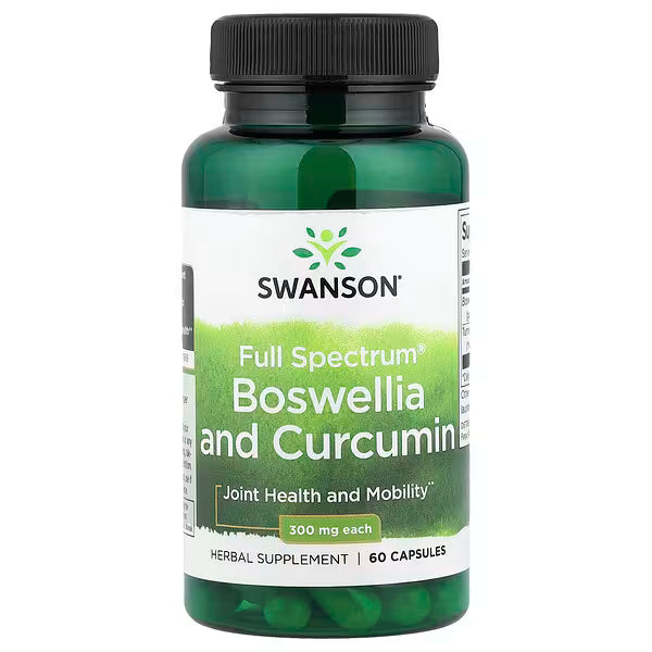 SWANSON FULL SPECT BOSWELLIA & CURCUMIN 60 capsules SWANSON