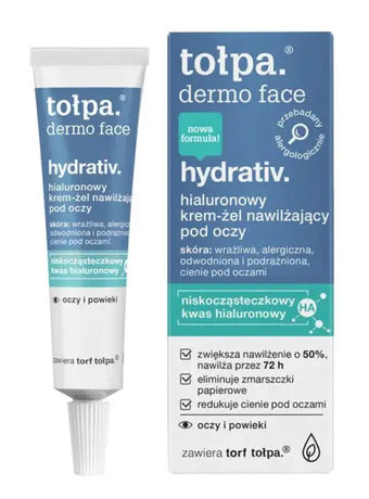 compare product TOŁPA Dermo Face Hydrativ Hyaluronic Moisturizing Eye Gel-Cream 10 ml