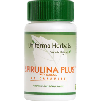compare product Unifarma Herbals Spirulina with Embliku 60 caps